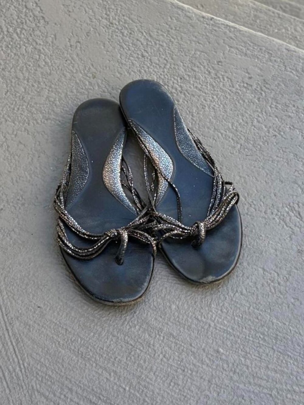 Coach Women's Black and Silver Sandals